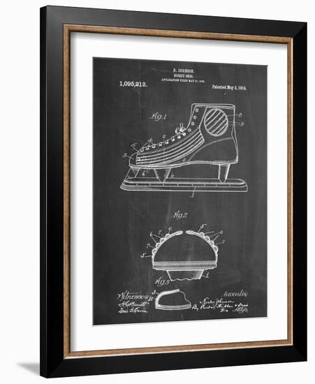 Hockey Shoe Patent-null-Framed Art Print