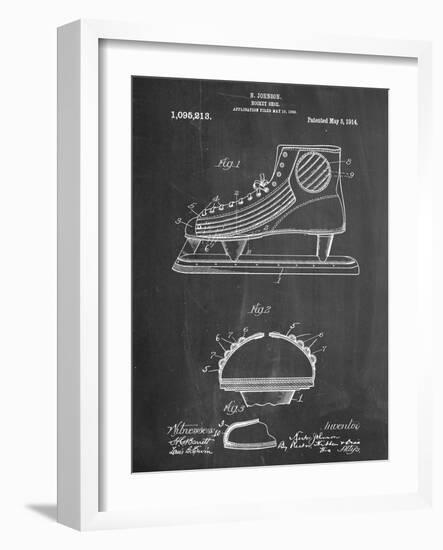 Hockey Shoe Patent-null-Framed Art Print