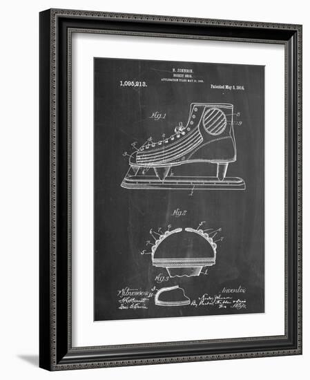 Hockey Shoe Patent-null-Framed Art Print