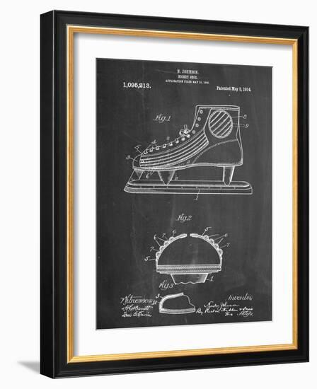 Hockey Shoe Patent-null-Framed Art Print