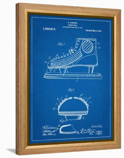 Hockey Shoe Patent-null-Framed Stretched Canvas