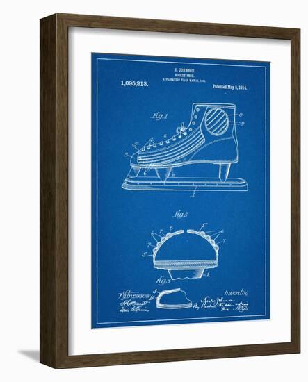 Hockey Shoe Patent-null-Framed Art Print