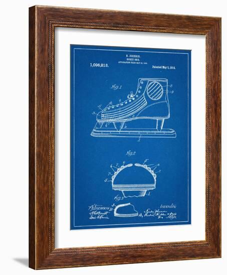 Hockey Shoe Patent-null-Framed Art Print