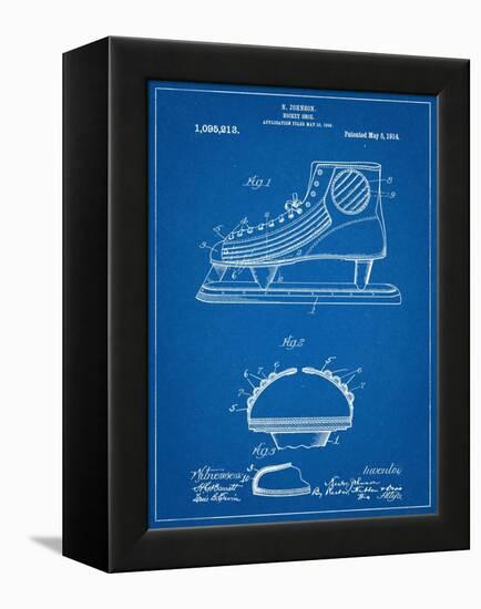 Hockey Shoe Patent-null-Framed Stretched Canvas