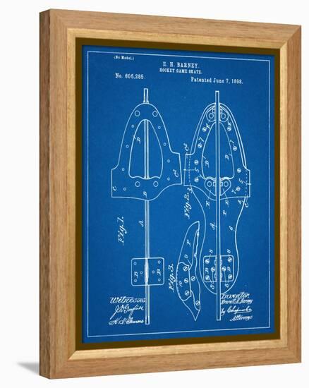 Hockey Skate Patent-null-Framed Stretched Canvas