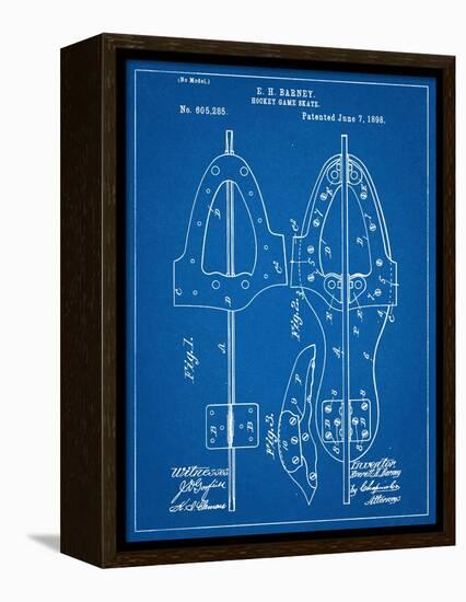 Hockey Skate Patent-null-Framed Stretched Canvas