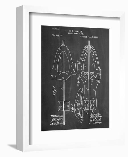 Hockey Skate Patent-null-Framed Art Print