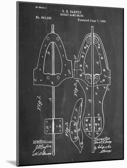 Hockey Skate Patent-null-Mounted Art Print