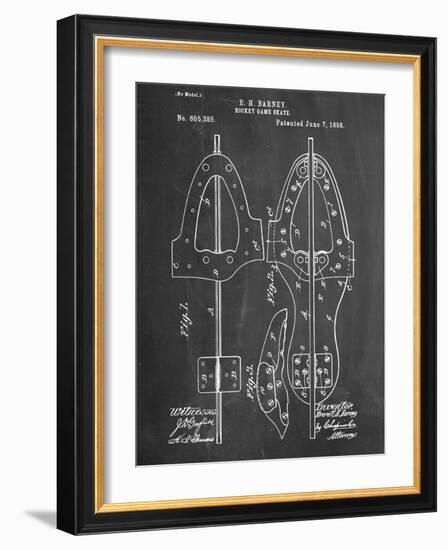 Hockey Skate Patent-null-Framed Art Print