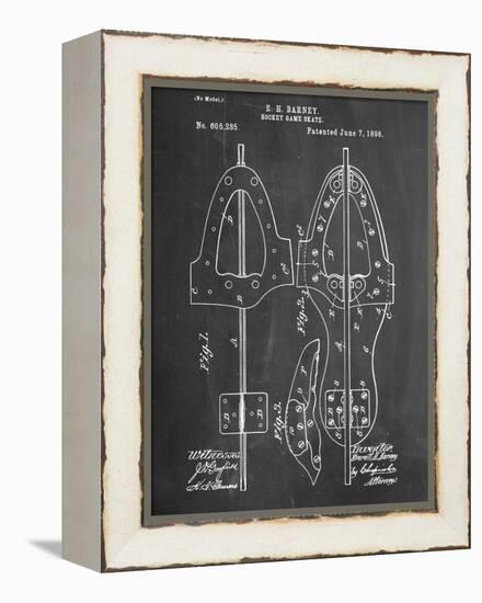 Hockey Skate Patent-null-Framed Stretched Canvas