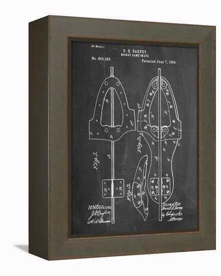 Hockey Skate Patent-null-Framed Stretched Canvas