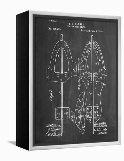 Hockey Skate Patent-null-Framed Stretched Canvas