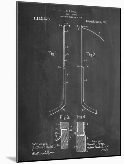 Hockey Stick Patent-null-Mounted Art Print