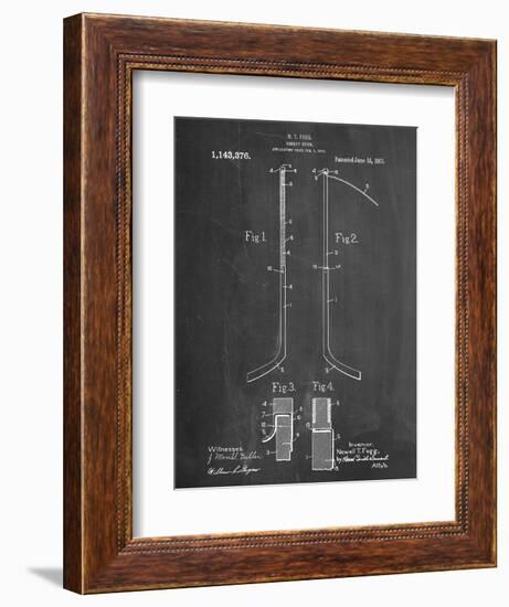 Hockey Stick Patent-null-Framed Premium Giclee Print