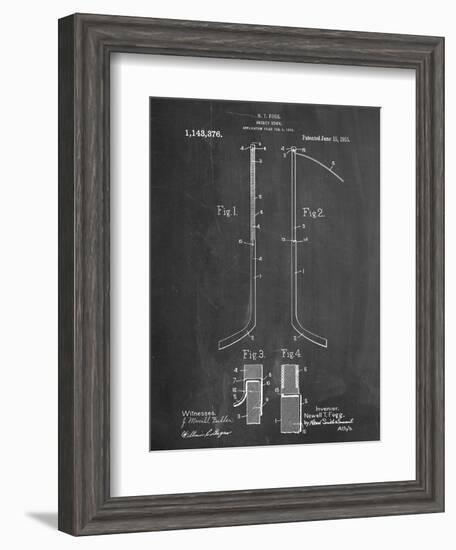 Hockey Stick Patent-null-Framed Art Print