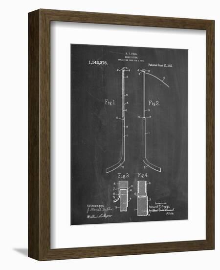 Hockey Stick Patent-null-Framed Art Print