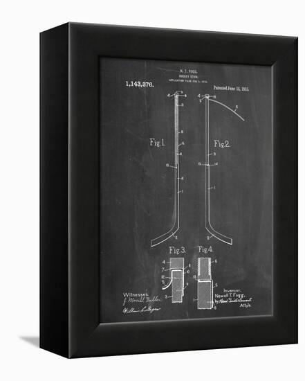 Hockey Stick Patent-null-Framed Stretched Canvas