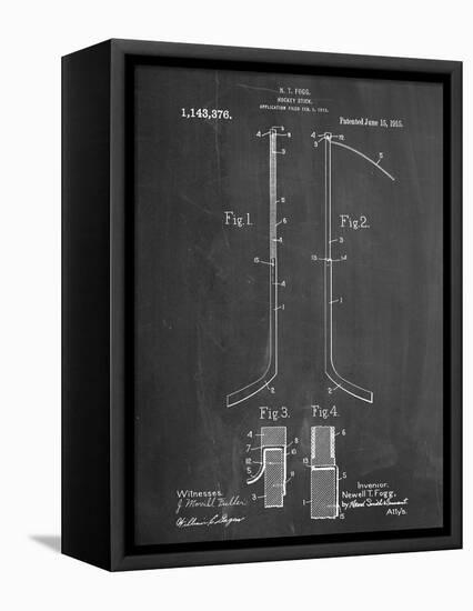 Hockey Stick Patent-null-Framed Stretched Canvas