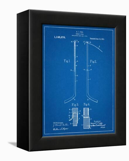 Hockey Stick Patent-null-Framed Stretched Canvas