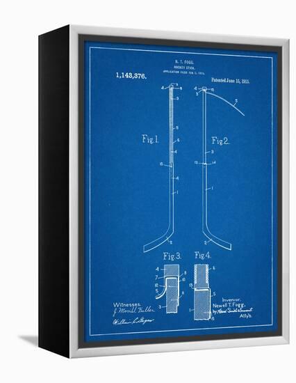 Hockey Stick Patent-null-Framed Stretched Canvas