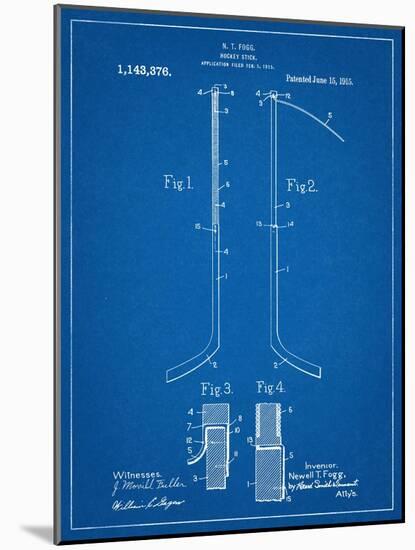 Hockey Stick Patent-null-Mounted Art Print