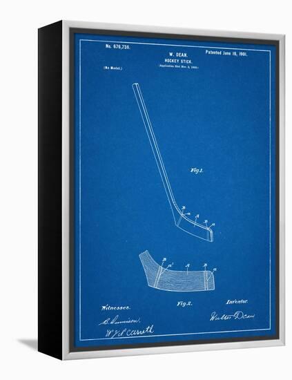 Hockey Stick Patent-null-Framed Stretched Canvas