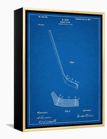 Hockey Stick Patent-null-Framed Stretched Canvas