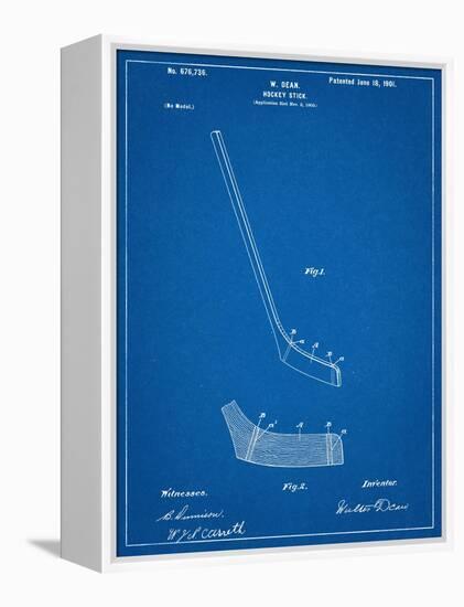 Hockey Stick Patent-null-Framed Stretched Canvas