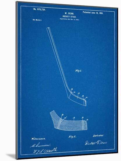 Hockey Stick Patent-null-Mounted Art Print