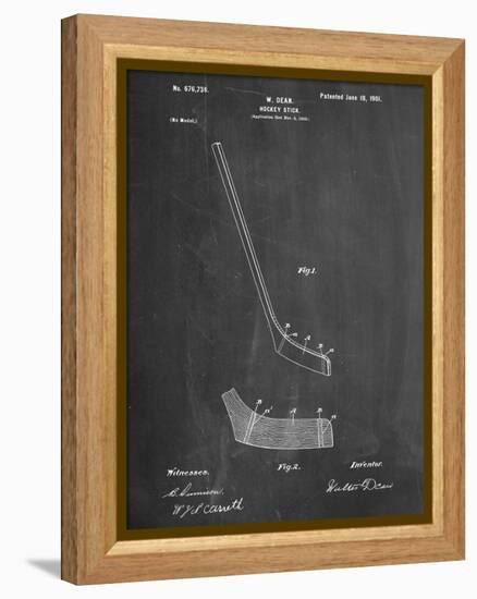 Hockey Stick Patent-null-Framed Stretched Canvas