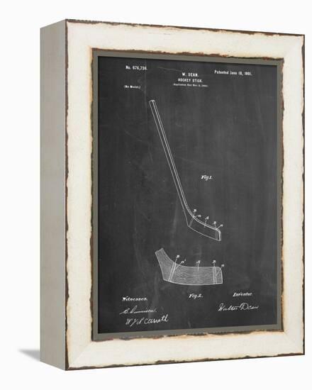 Hockey Stick Patent-null-Framed Stretched Canvas