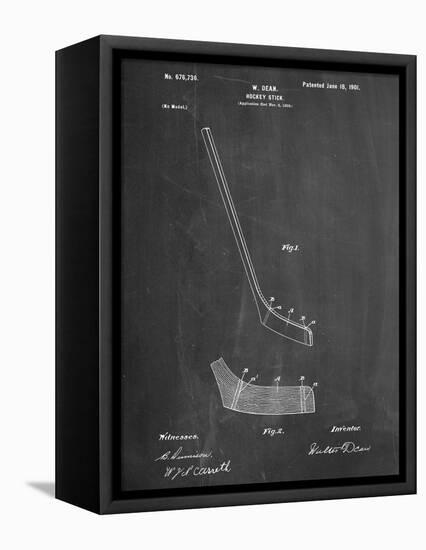 Hockey Stick Patent-null-Framed Stretched Canvas