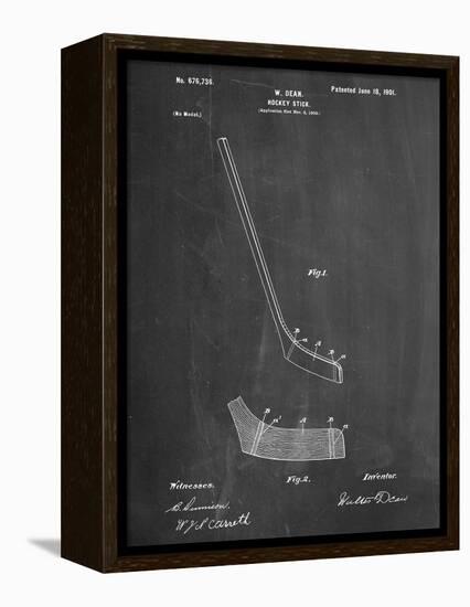 Hockey Stick Patent-null-Framed Stretched Canvas