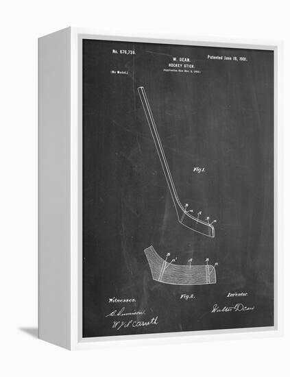 Hockey Stick Patent-null-Framed Stretched Canvas