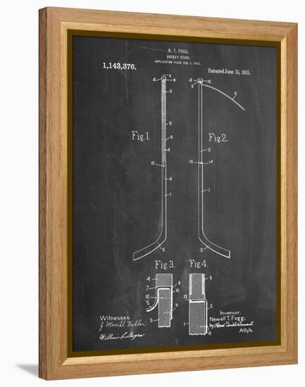 Hockey Stick Patent-null-Framed Stretched Canvas