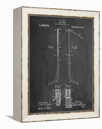 Hockey Stick Patent-null-Framed Stretched Canvas