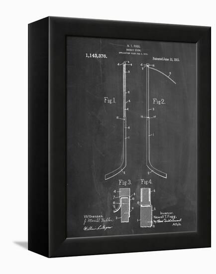 Hockey Stick Patent-null-Framed Stretched Canvas