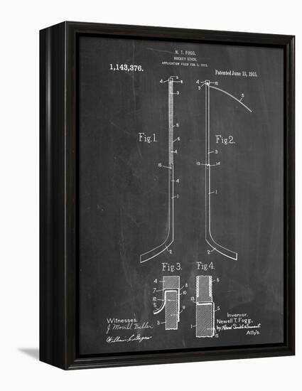 Hockey Stick Patent-null-Framed Stretched Canvas