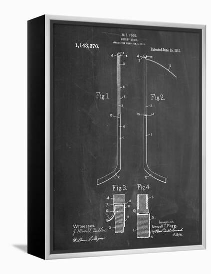 Hockey Stick Patent-null-Framed Stretched Canvas