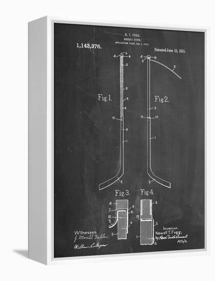 Hockey Stick Patent-null-Framed Stretched Canvas