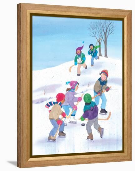 Hockey Time - Humpty Dumpty-Kathryn Mitter-Framed Premier Image Canvas