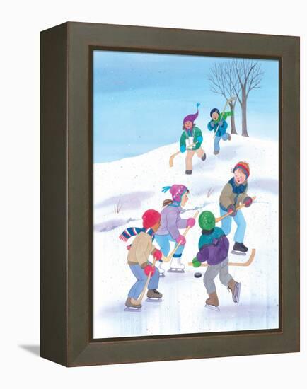 Hockey Time - Humpty Dumpty-Kathryn Mitter-Framed Premier Image Canvas