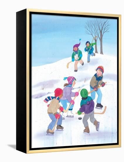 Hockey Time - Humpty Dumpty-Kathryn Mitter-Framed Premier Image Canvas