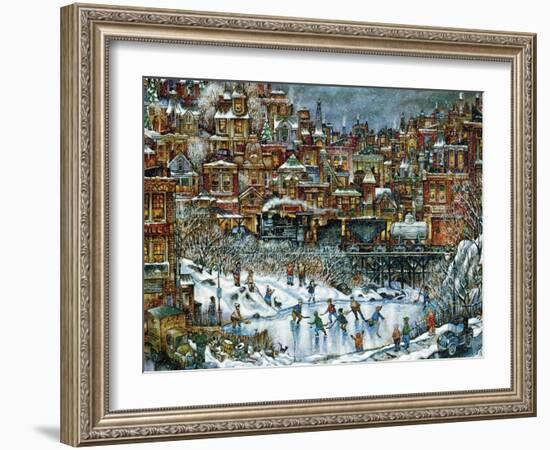 Hockey Train-Bill Bell-Framed Giclee Print