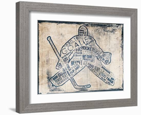 Hockey Type-Jace Grey-Framed Art Print