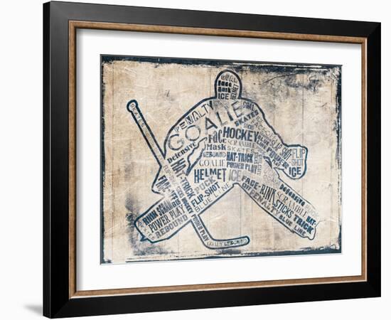 Hockey Type-Jace Grey-Framed Art Print