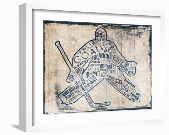 Hockey Type-Jace Grey-Framed Art Print