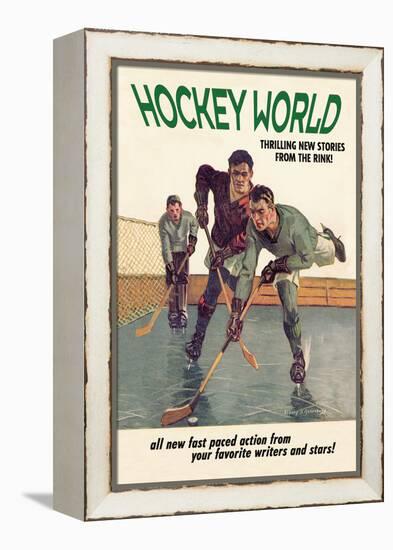 Hockey World-null-Framed Stretched Canvas