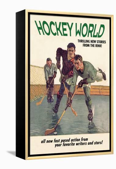 Hockey World-null-Framed Stretched Canvas