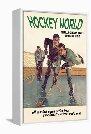 Hockey World-null-Framed Stretched Canvas